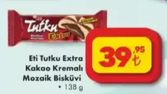Eti Tutku Extra Kakao Kremalı Mozaik Bisküvi 138 g