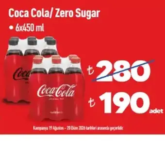 Coca Cola / Coca Cola Zero Sugar 6x450 ml