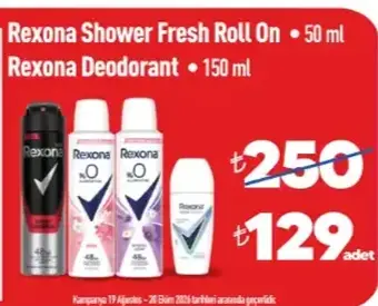 Rexona Shower Fresh Roll On 50 ml / Rexona Deodorant 150 ml