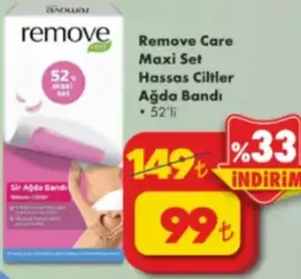 Remove Care Maxi Set Hassas Ciltler Ağda Bandı 52'li