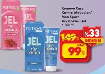 Remove Care Kırmızı Meyveler / Men Sport Tüy Dökücü Jel 100 ml