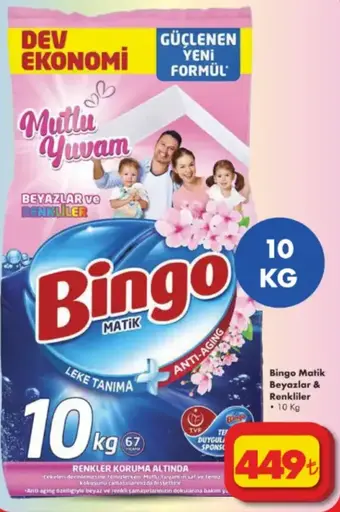 Bingo Matik Beyazlar & Renkliler Toz Deterjan 10 Kg