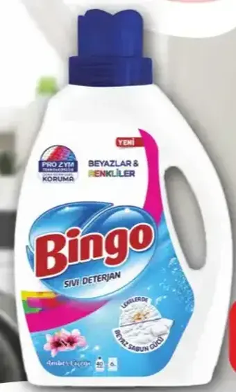 Bingo Sıvı Çamaşır Deterjanı Beyazlar & Renkliler 1755 ml