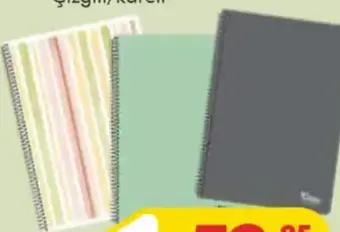 Meteksan A4 Spiralli 120 Yaprak PP Kapak Defter