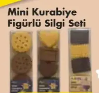 Mini Kurabiye Figürlü Silgi Seti