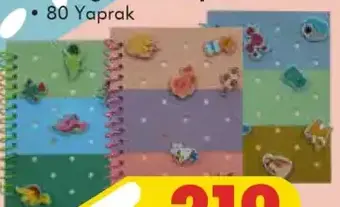 Pinli Eğlenceli Kapaklı Defter 80 Yaprak