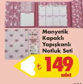 Manyetik Kapaklı Yapışkanlı Notluk Seti