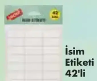 İsim Etiketi 42'li