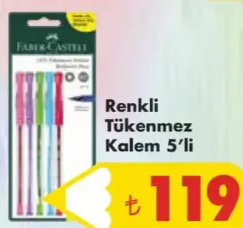 Faber-Castell Renkli Tükenmez Kalem 5'li
