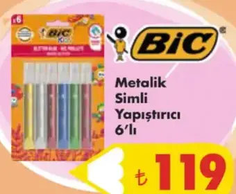 Bic Metalik Simli Yapıştırıcı 6'lı