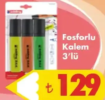 Edding Fosforlu Kalem 3'lü