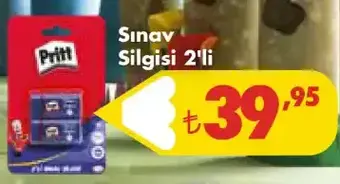 Pritt Sınav Silgisi 2'li