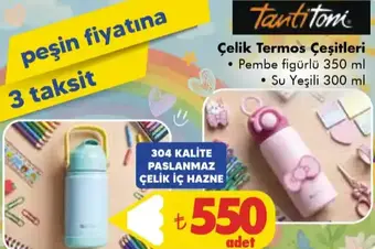 Tantitoni Çelik Termos Çeşitleri 300 ml / 350 ml