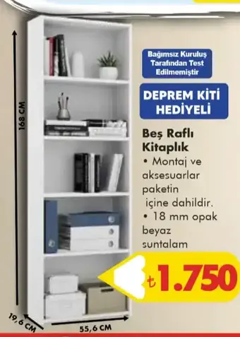 Beş Raflı Kitaplık