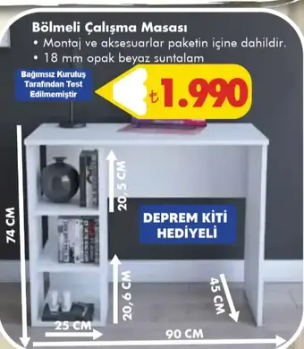 Bölmeli Çalışma Masası
