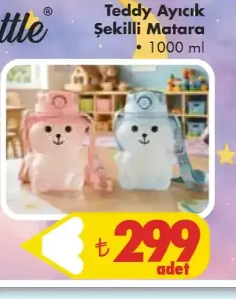 Teddy Ayıcık Şekilli Matara 1000 ml
