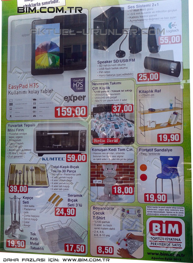 Bim 30 Ağustos 2013 Aktüel Ürünler Katalogu sayfa_1
