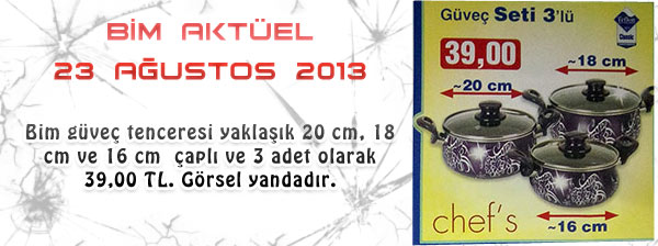 Chef üçlü Güveç Seti Bim 23 Ağustos