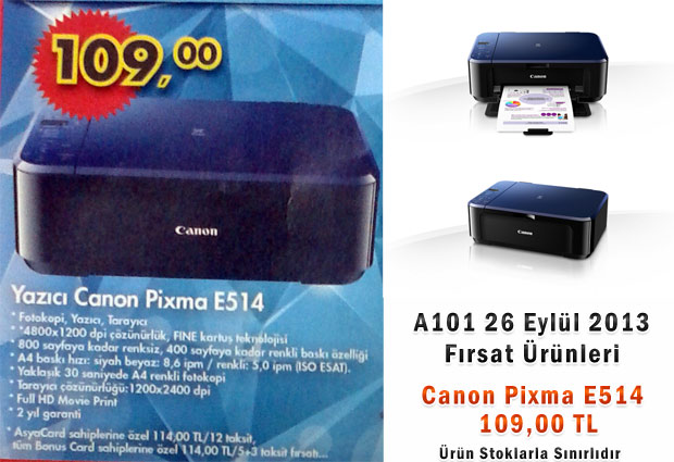 A101 Canon Pixma E514 Yazıcı