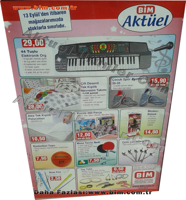 Bim 13 eylül 2013 aktüel ürünleri 1