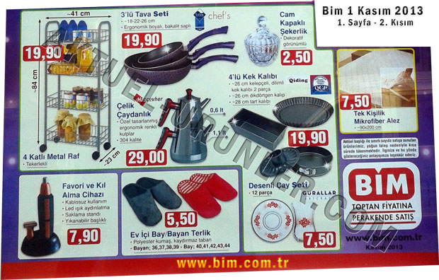 Bim 1 Kasım 2013 Aktüel Ürünleri 1. sayfa 1