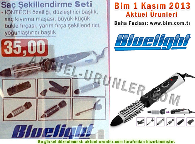 Bim 1 Kasım BlueLight Saç Şekillendirme Seti