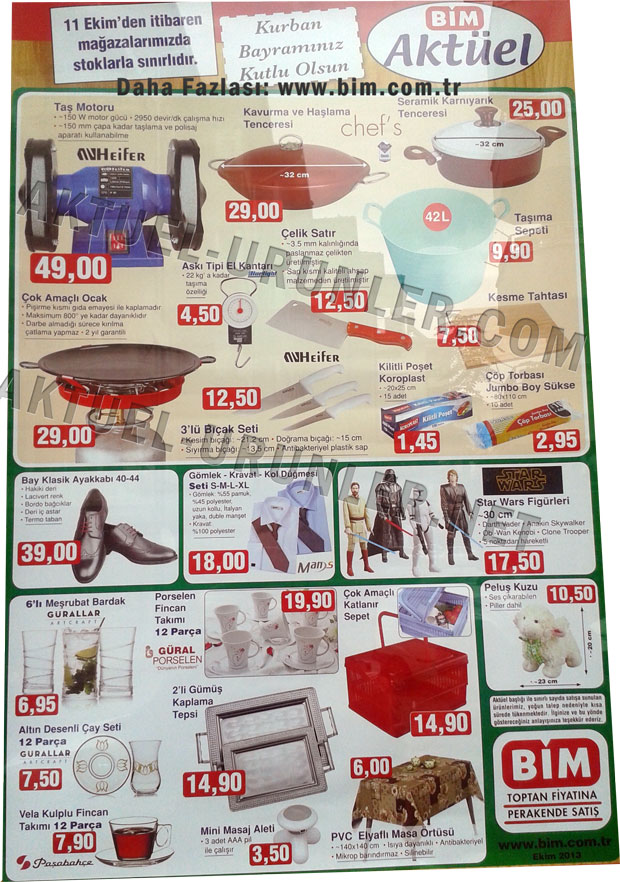 Bim 11 Ekim 2013 Aktüel Ürün Katalogları sayfa 1