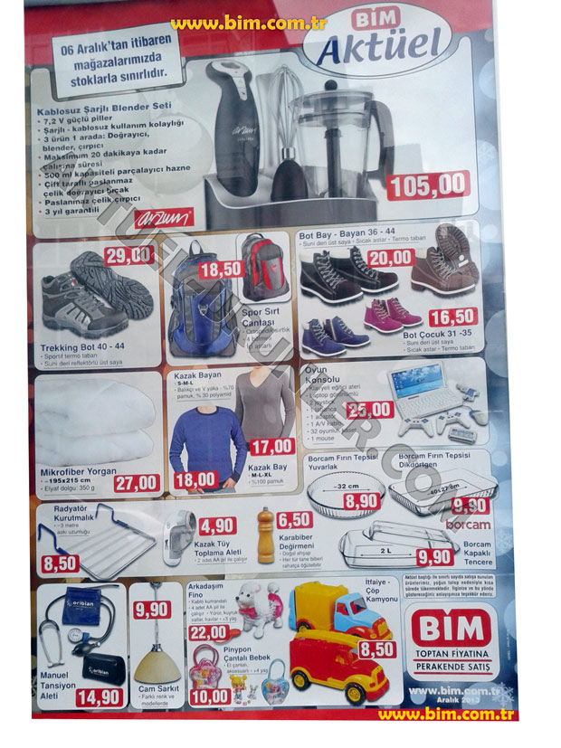 Bim 6 Aralık 2013 Aktüel Ürünler Katalogu 1