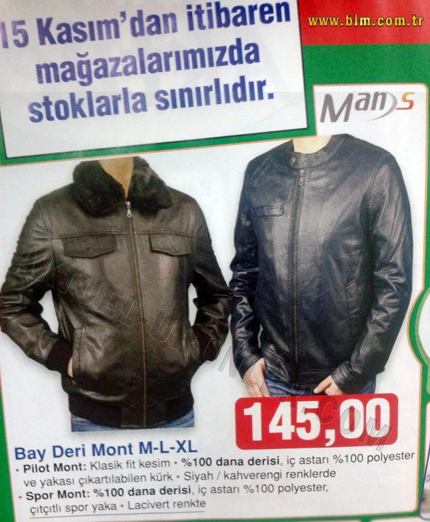 Bim ManS Erkek Deri Montları