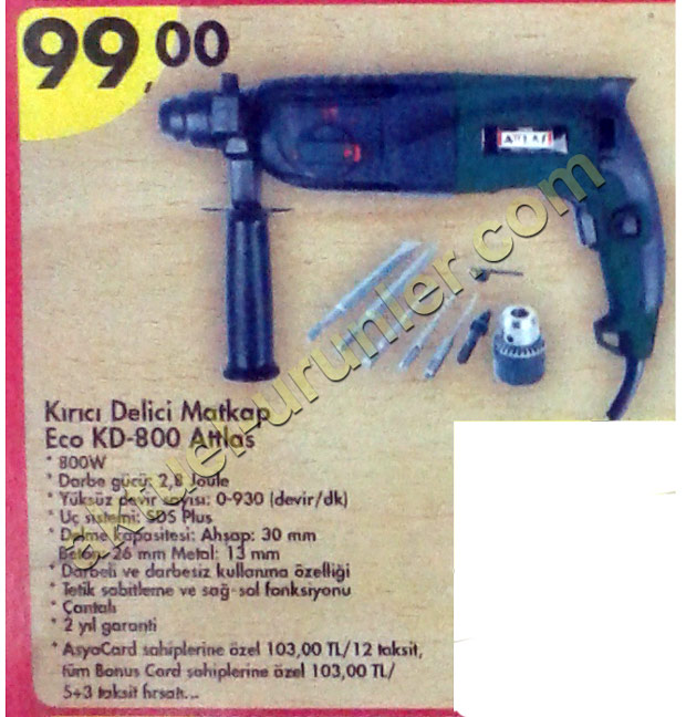 A101-Attlas-Eco-KD-800-Kırıcı-Delici-Matkap
