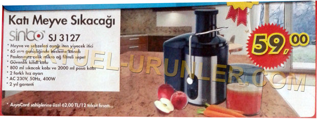 A101-Sinbo-SJ-3127-Katı-Meyve-Sıkacağı