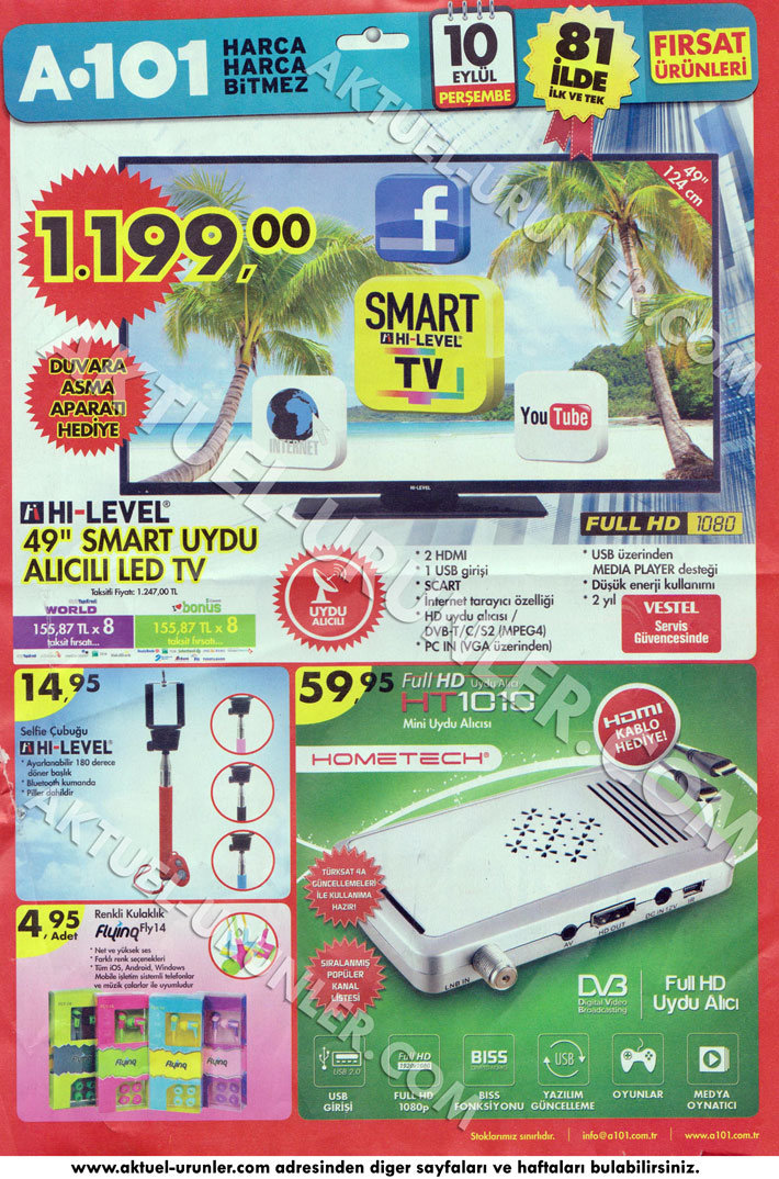 A101 10 Eylül 2015 Aktüel Katalog Hi-Level 1
