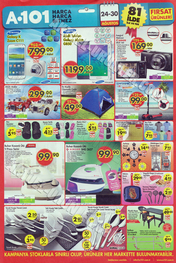 A101 27 Ağustos 2015 Aktüel Ürün Katalogu Tekno 3