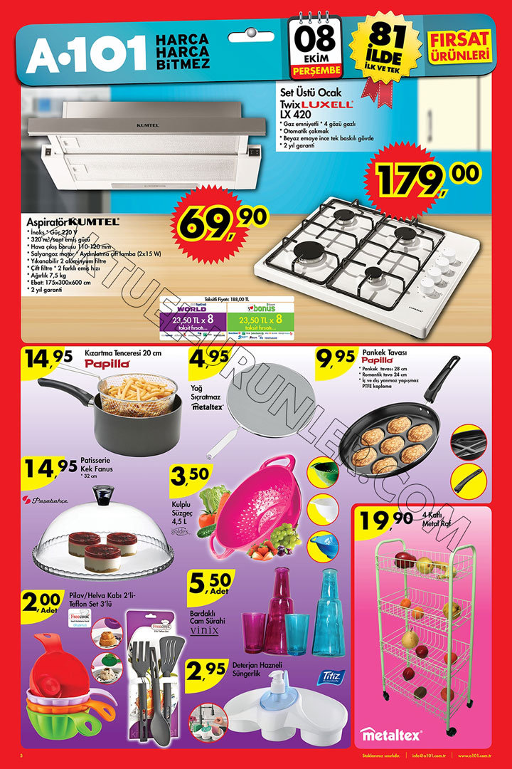 A101 8 Ekim 2015 Aktüel Aspiratör Ocak Sf3
