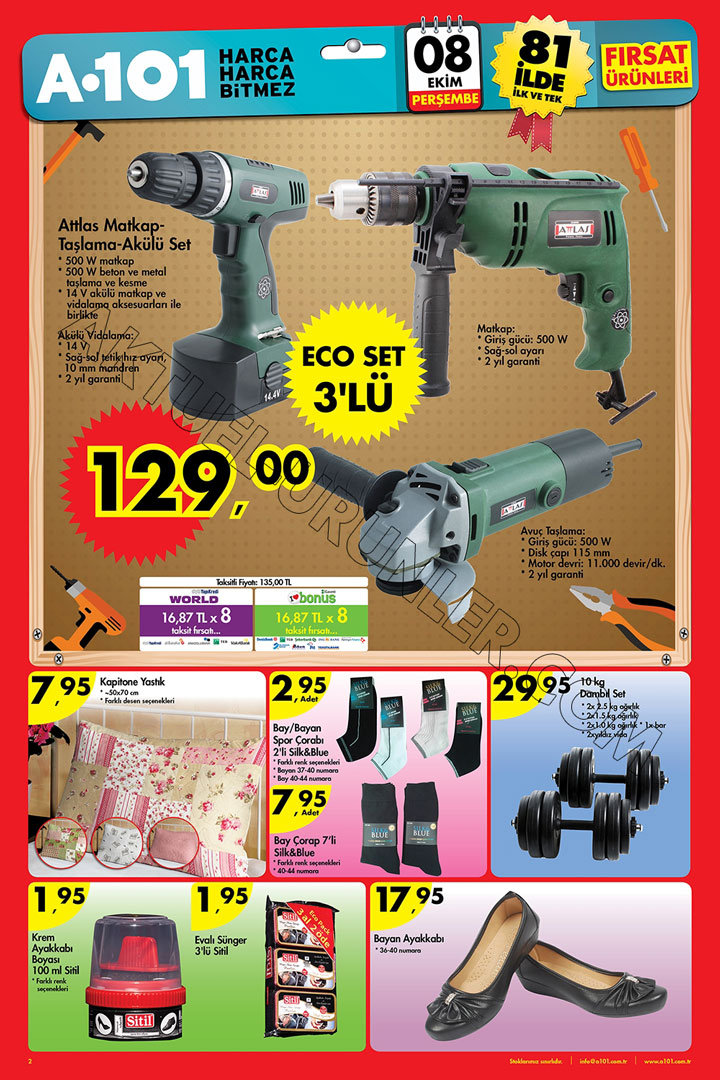 A101 8 Ekim Aktüel 3lü Attlas Eco Set Sf2
