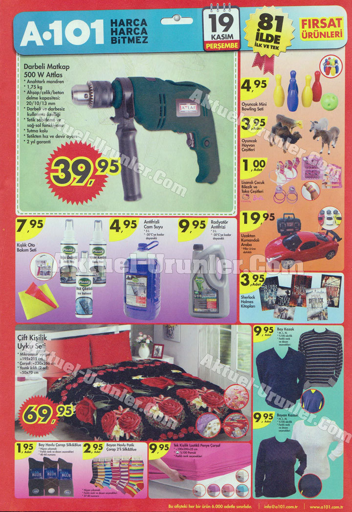 A101 19 Kasım Aktüel Kataloğu Oto – Kışlık Ürünler
