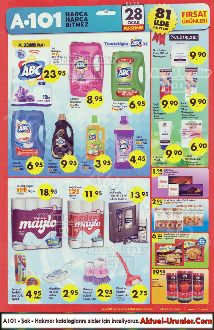 A101 28 Ocak Aktüel Katalog Temizlik – A101 Aktüel