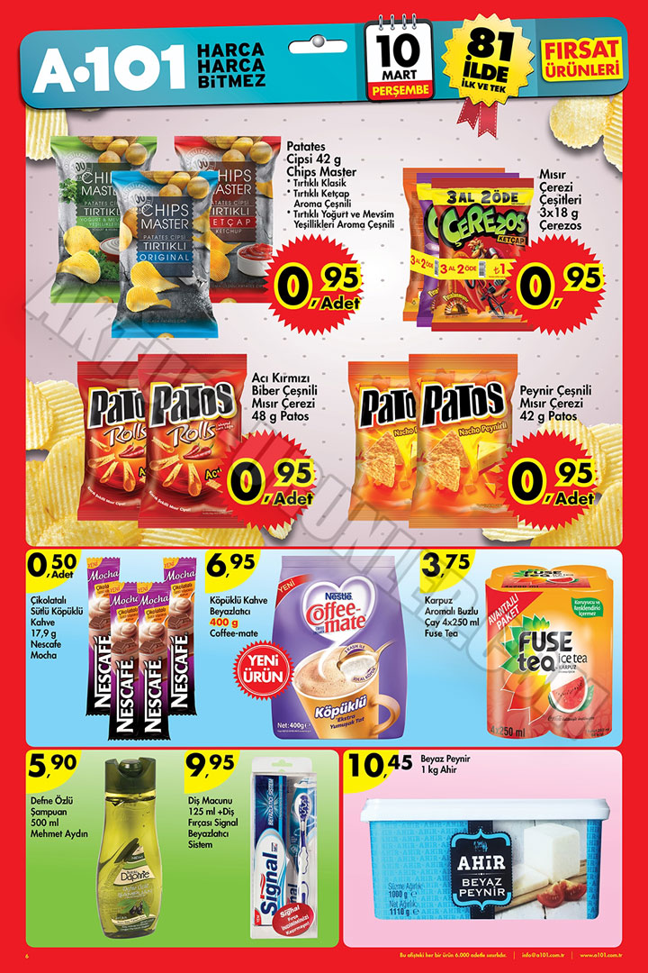 A101 10 Mart Cips ve Gıda Aktüel Ürünleri