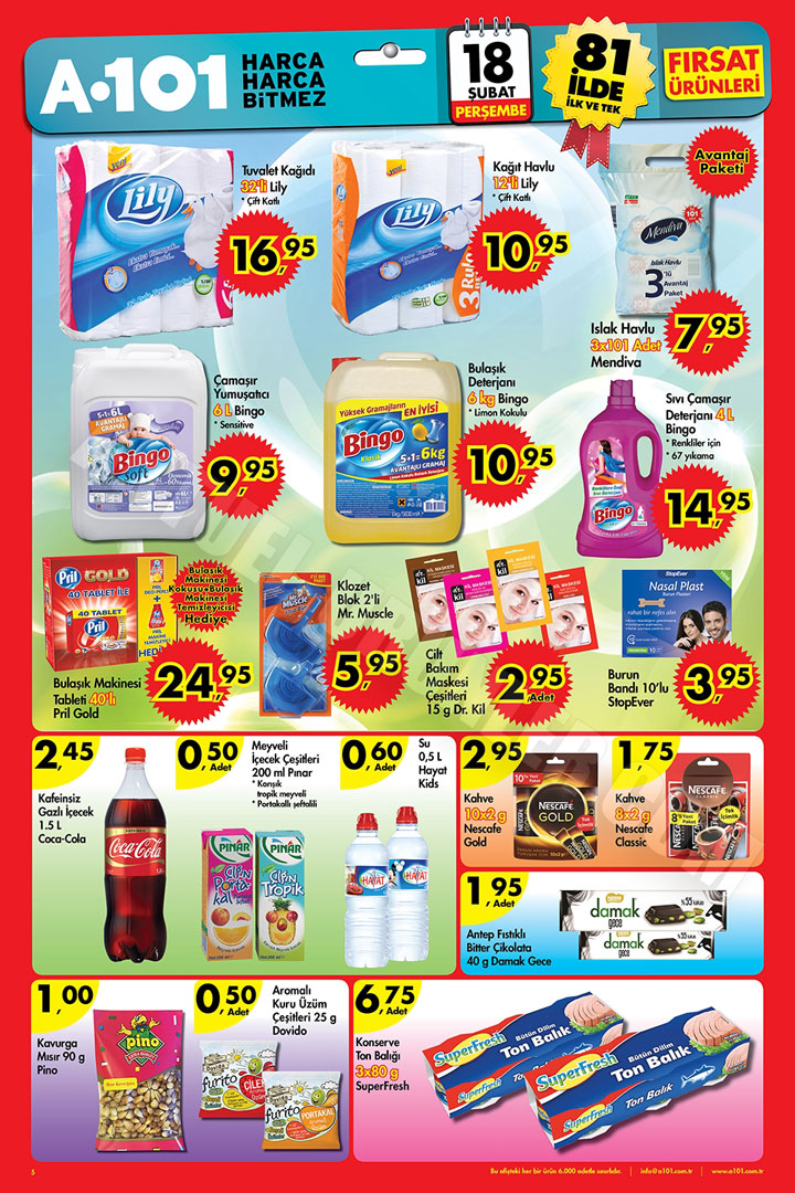 A101 18 Şubat Barilla & Gıda & Temizlik Aktüel 3 Sayfası