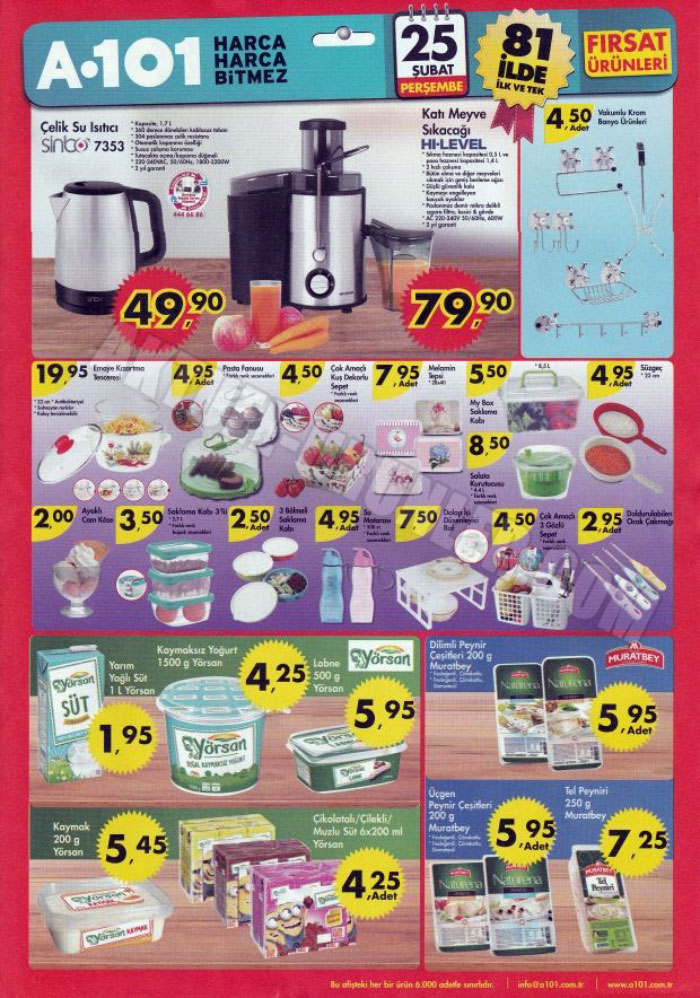 A101 25 Şubat Aktüel Su Isıtıcı & Meyve Sıkacağı & Mutfak Ürünleri