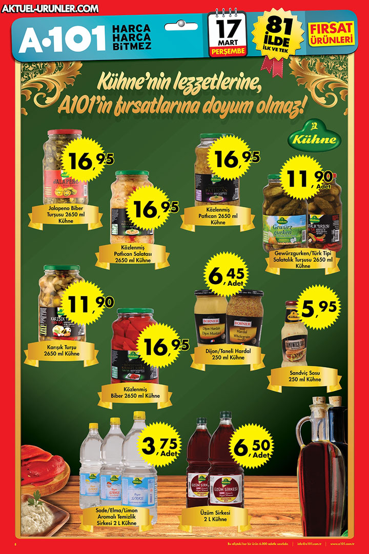 A101 17 Mart Pepsi ve Kühne Aktüel Ürünleri