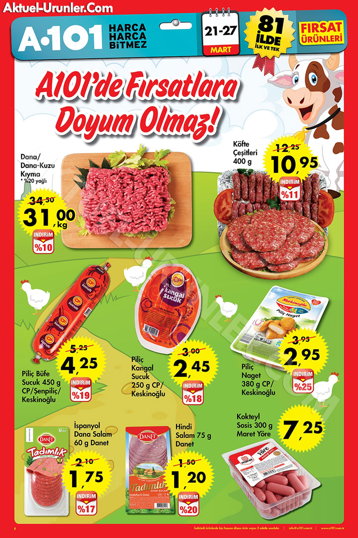 A101 21 Mart – 27 Mart Aktüel Ürün Sayfası