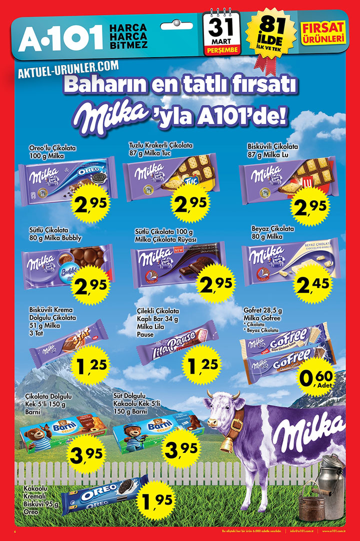 A101 31 Mart Milka Aktüel Ürün Kataloğu