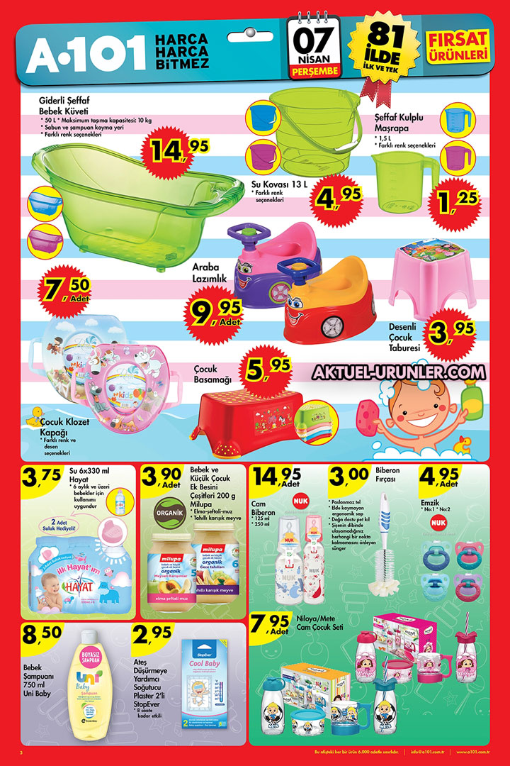 A101 7 Nisan Plastik Bebek Aktüel Ürünleri