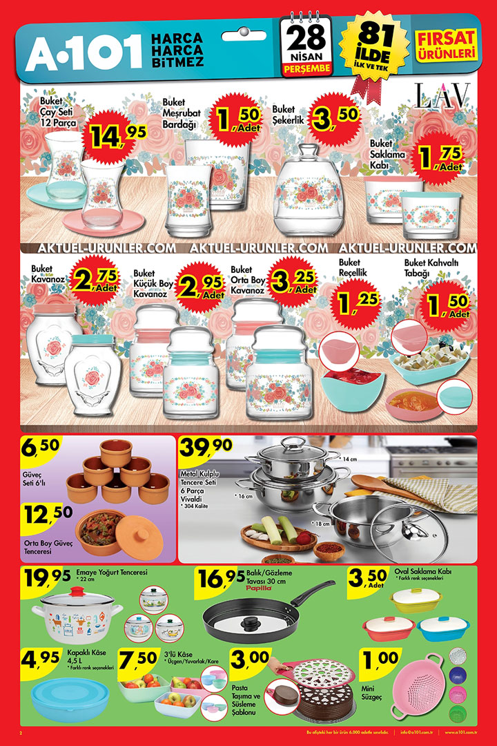 A101 28 Nisan LAV Buket Aktüel Ürün Sayfası