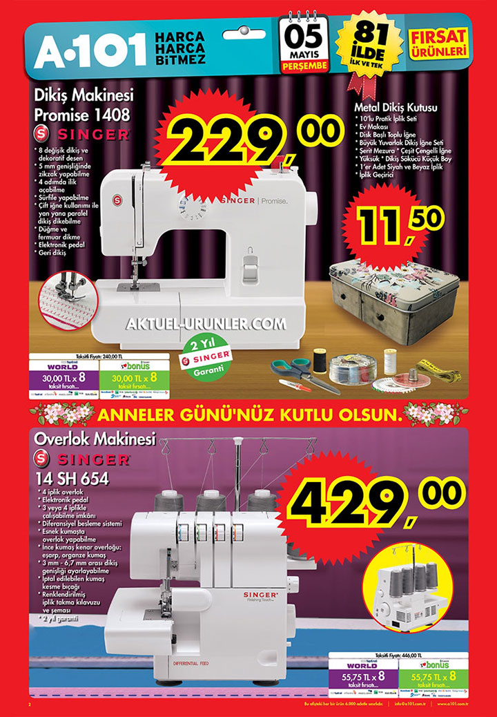 A101 5 Mayıs Anneler Günü Aktüel Ürünler
