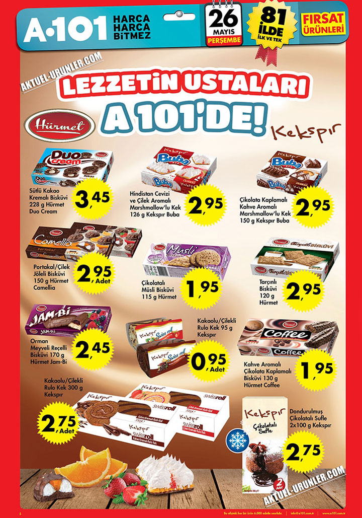 A101 26 Mayıs Kekspır Aktüel Ürünleri Sayfası