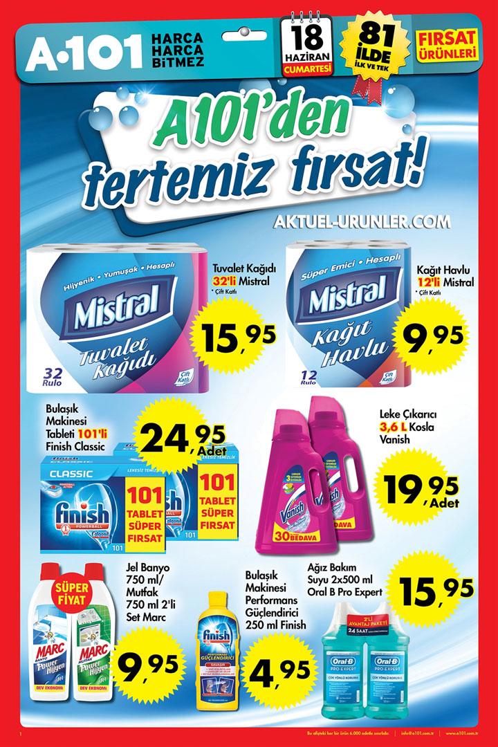 A101 18 Haziran 2016 Aktüel Ürünler Hafta Sonu Kataloğu