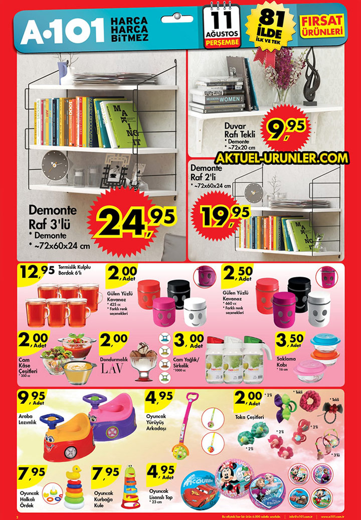 A101 11 Ağustos 2016 Aktüel – Demonte Ürünleri