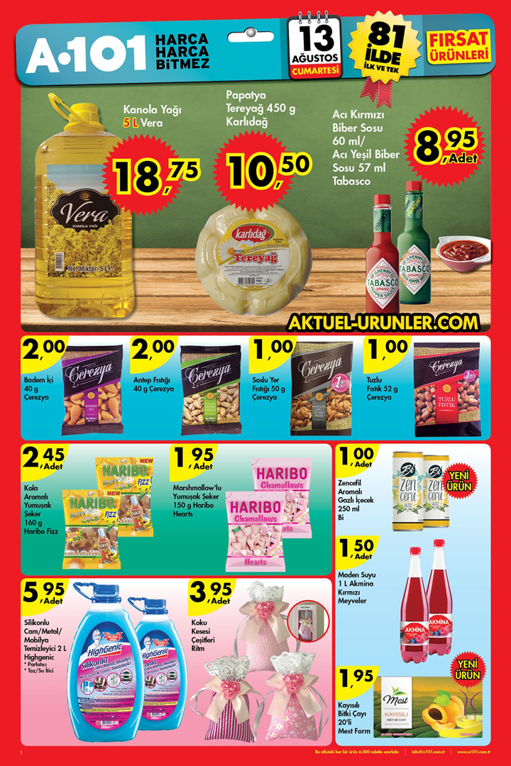 A101 13 Ağustos 2016 Aktüel Ürünler – Hafta Sonu Kaçığız